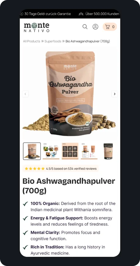 Monte Nativo · superfoods & supplements, after