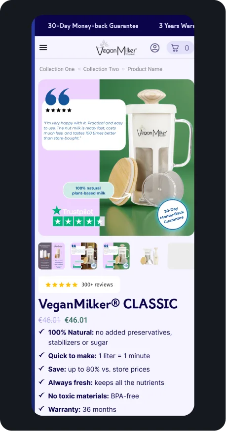 Vegan Milker · plant-based kitchenware, after